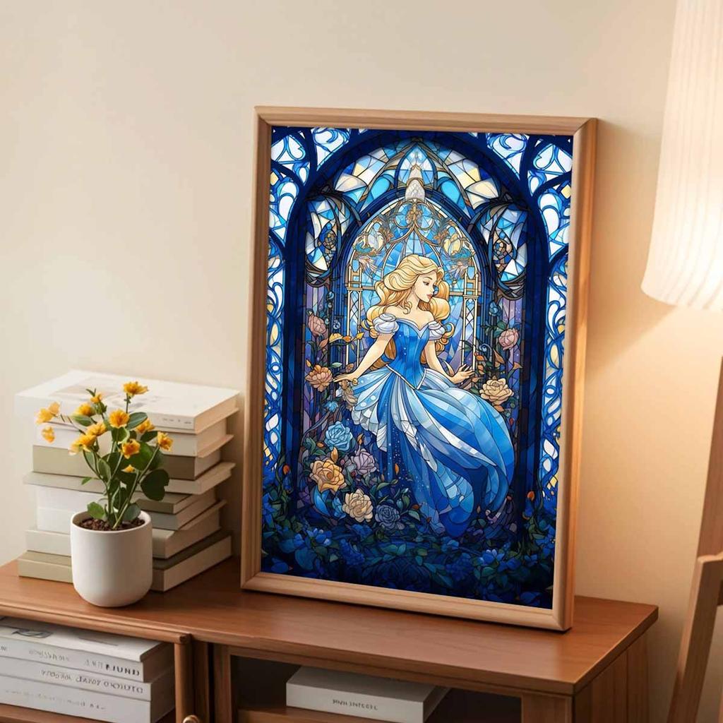 Diamond Mosaic Colorful Diamond Painting Rapunzel Full Round Embroidery Cartoon Creative Hobbies Wall Decor