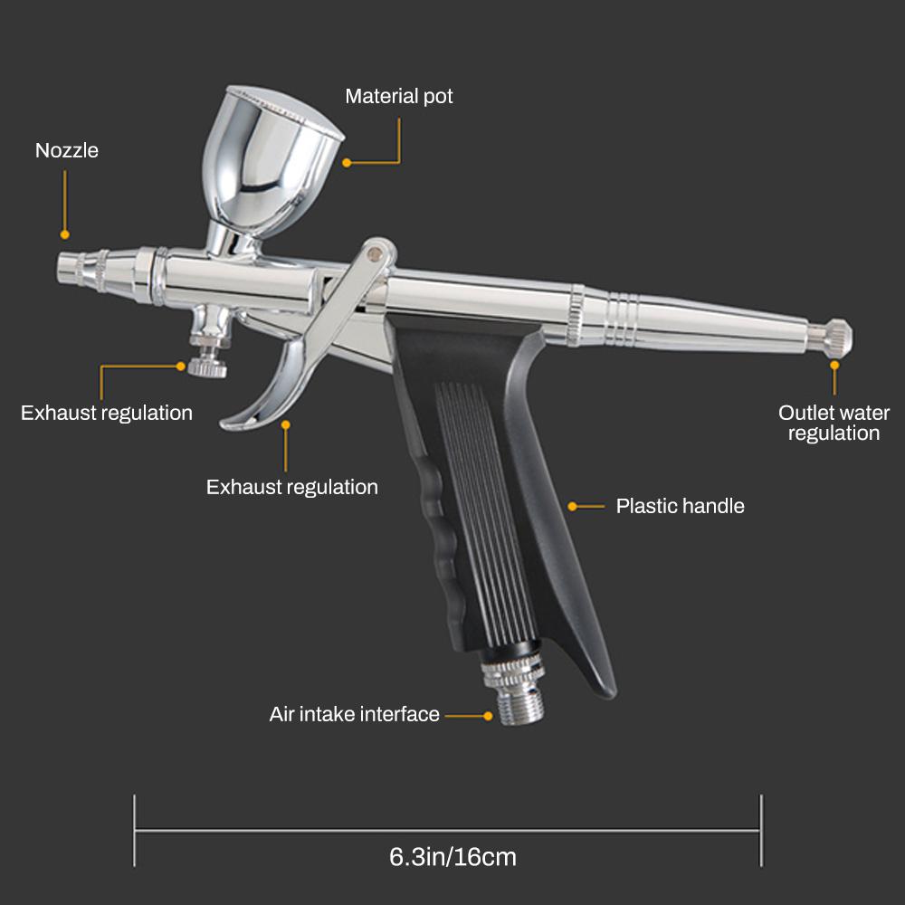 Professional Airbrush Kit 0.3/0.5/0.8mm Nozzle Needle Accessories Suitable for Nail Art Tattoo Car Model Spray Painting