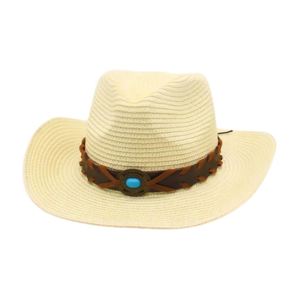 Premium Prärie Cowboyhut Sonnenschutz Sonnenhut Reise Strand Stroh Berühmter Strohhut