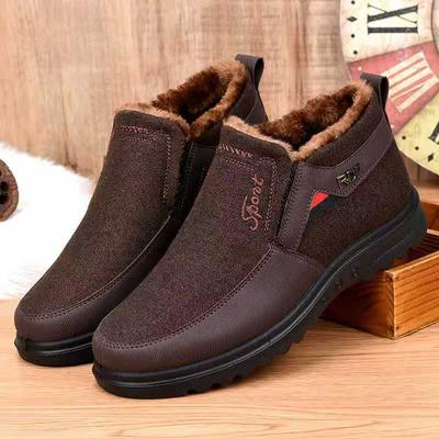 Alte Pekinger Baumwollschuhe Winter 2025 neue Herren-High-Top-Schuhe warme weichsohlige Baumwollstiefel gefüttert und verdickt Mittelalte und ältere Stoffschuhe