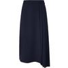 Asymmetrical Pleated Midi Skirt