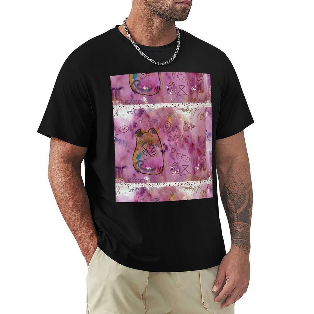 Magenta Cat TShirt for a boy funny meme tshirts man clothes cute tops mens t shirt graphic
