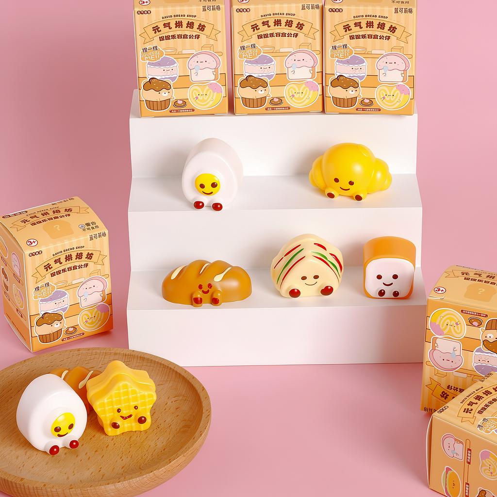 Squeeze Toy Bread Sandwich, Squeeze Fun Blind Box, Stress Relief Cute Toy, Slow Rebound
