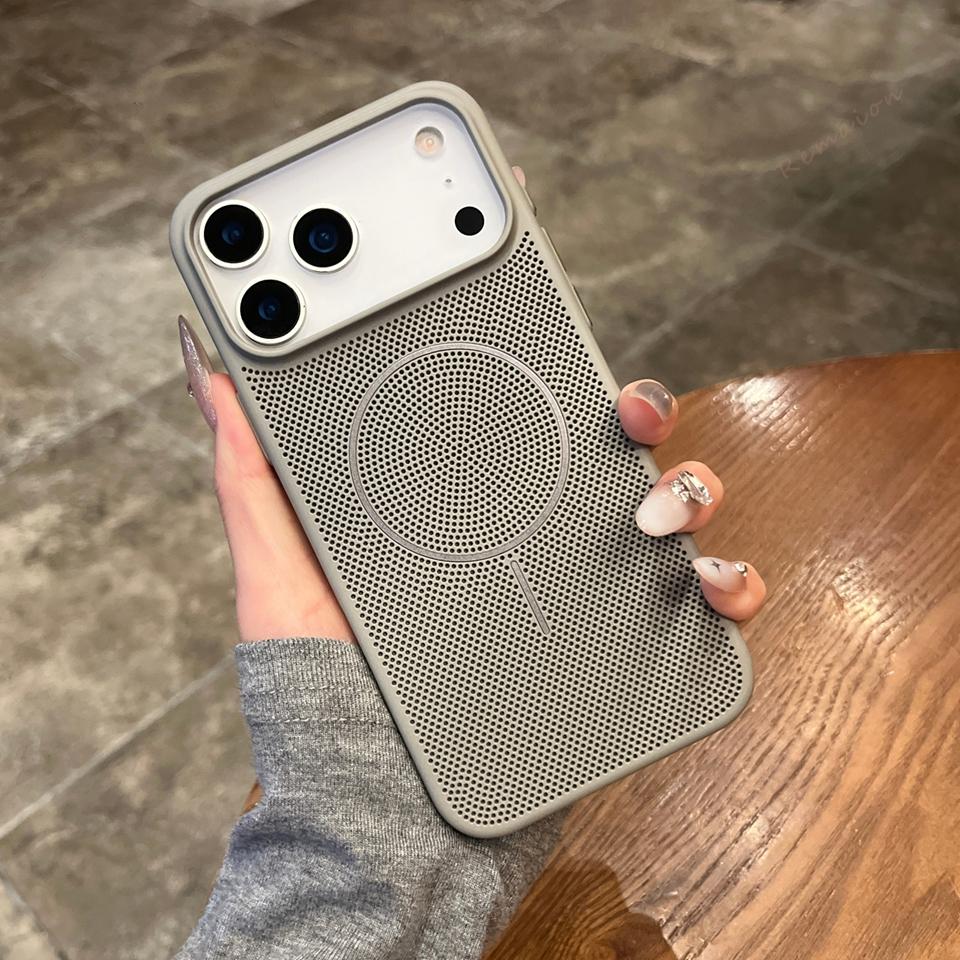 Magnetische Wärmeableitung Handyhülle für Für Iphone 14 1 16 Plus 11 12 13 16 17 Pro Max Air Matt Kabelloses Ladecover