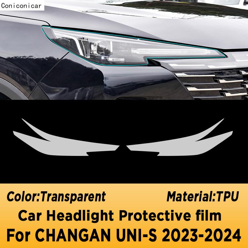 Pro CHANGAN UNI-S 2024 unis Vnitřek vozu Středová konzole Průhledná TPU Ochranná fólie Proti poškrábání Příslušenství