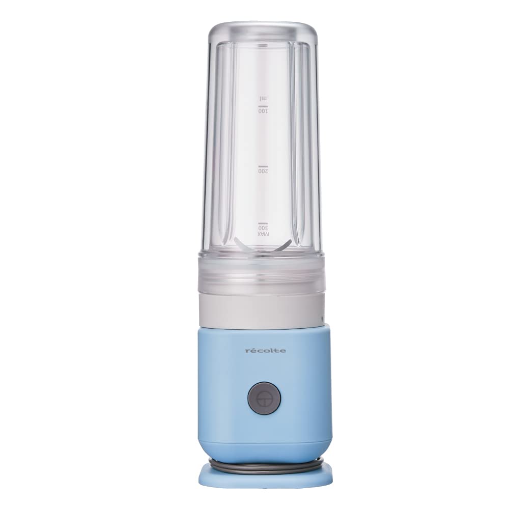 

Recolte Solo Blender Ciel Smoothie Juicer Soup, який можна пити прямо з пляшки, яку ви розчавлюєте, розміром 300 мл Blue, лід, один напій синій
