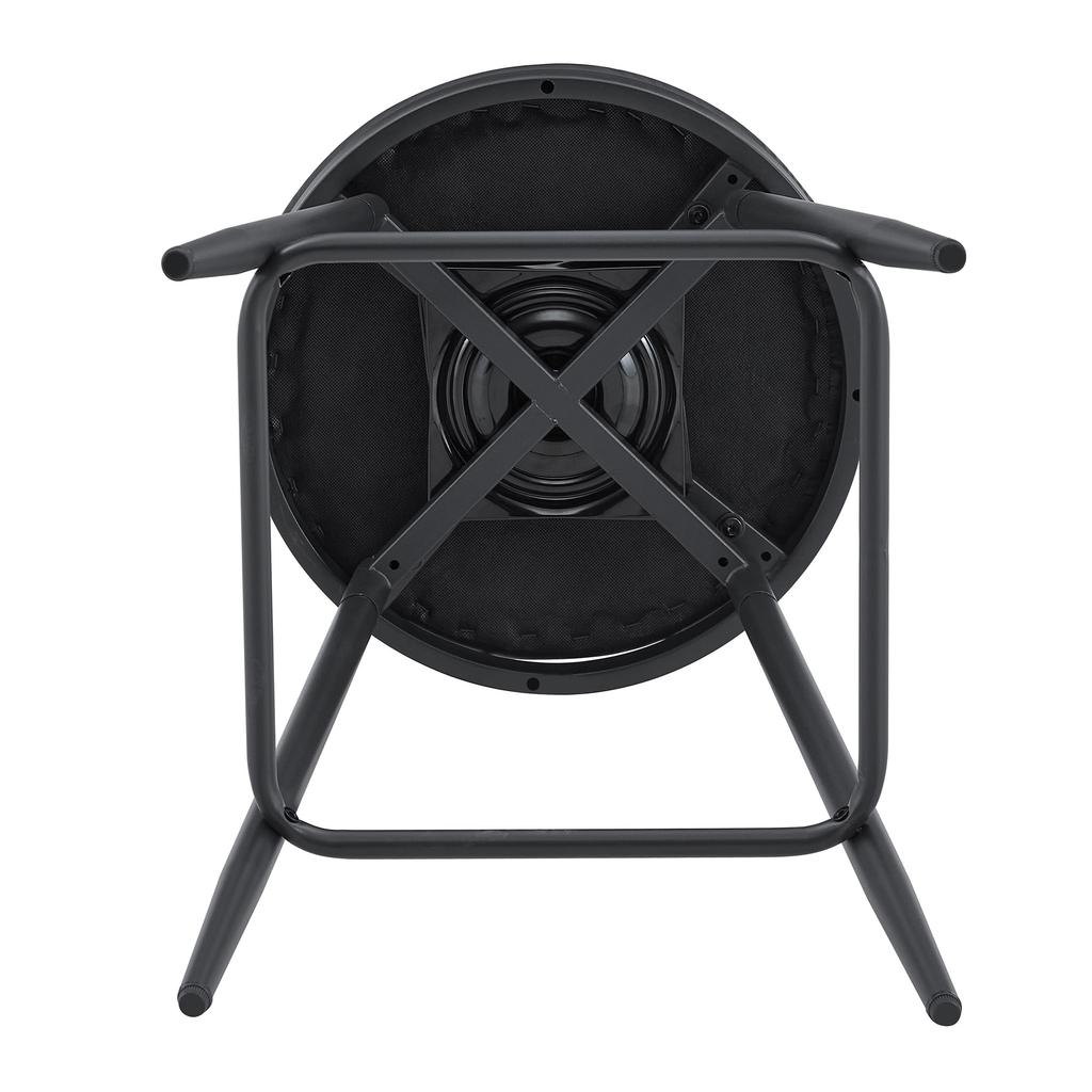 Modern Metal Bar Stool in Windsor Style with Upholstered Seat for Kitchen Islands, Bars, Restaurants; Bar Height; Vintage and Minimalist Style