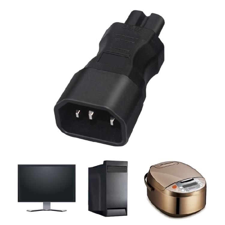 IEC320 C14 To C7, Cloverleafs Male To Figure 8 Female Adapter, 3Pin C14 Male Plugs To C7 Female Power Adapter Converters