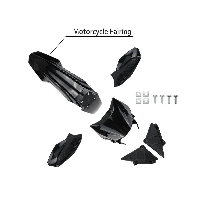 Premium Qulong Jifeng Black Warrior Off-Road Motorcycle Fender and License Plate Cover