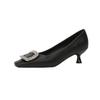H783-6 High Quality Silk Shoes Children Small Square Head Stiletto High Heels Occupational Commuting OL Office Commuting New