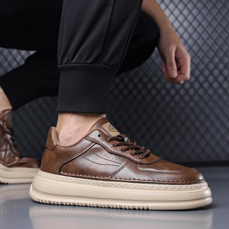 Fashion Men Stylish Male Comfortable Walking Shoe Luxury Brand Men Casual Shoes New Arrival Mens Sneakers Leather Outdoor Skate Shoes