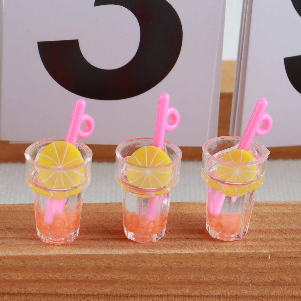 Miniature Fruit Drink Cup Earrings & Keychain Pendant
