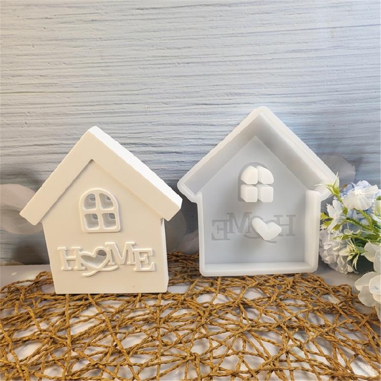 Hausförmige Silikon-Epoxidharzform für Epoxidharz, Heimdekoration, Gipsornament