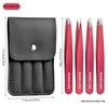 4 PCS Stainless Steel Eyebrow Clippers Set Hair Removal Forceps Oblique And Straight Mouth Eyebrow Trimming Clip Beauty Tool