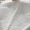 1 PEZZO NAPEARL Jacquard Francese Bianco Traslucido Tenda Sheer Tulle Confortevole per Soggiorno Camera da Letto Balcone Finestra Decorazione Casa