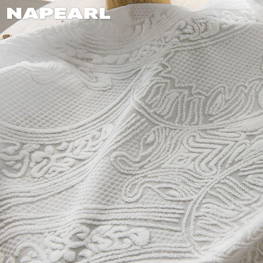1 PEZZO NAPEARL Jacquard Francese Bianco Traslucido Tenda Sheer Tulle Confortevole per Soggiorno Camera da Letto Balcone Finestra Decorazione Casa