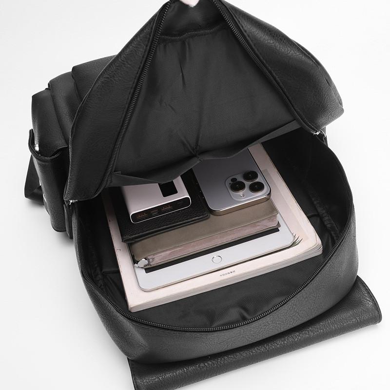 Zaino Retro Britannico in Ecopelle con Spallacci Regolabili per Viaggio e Uso Quotidiano