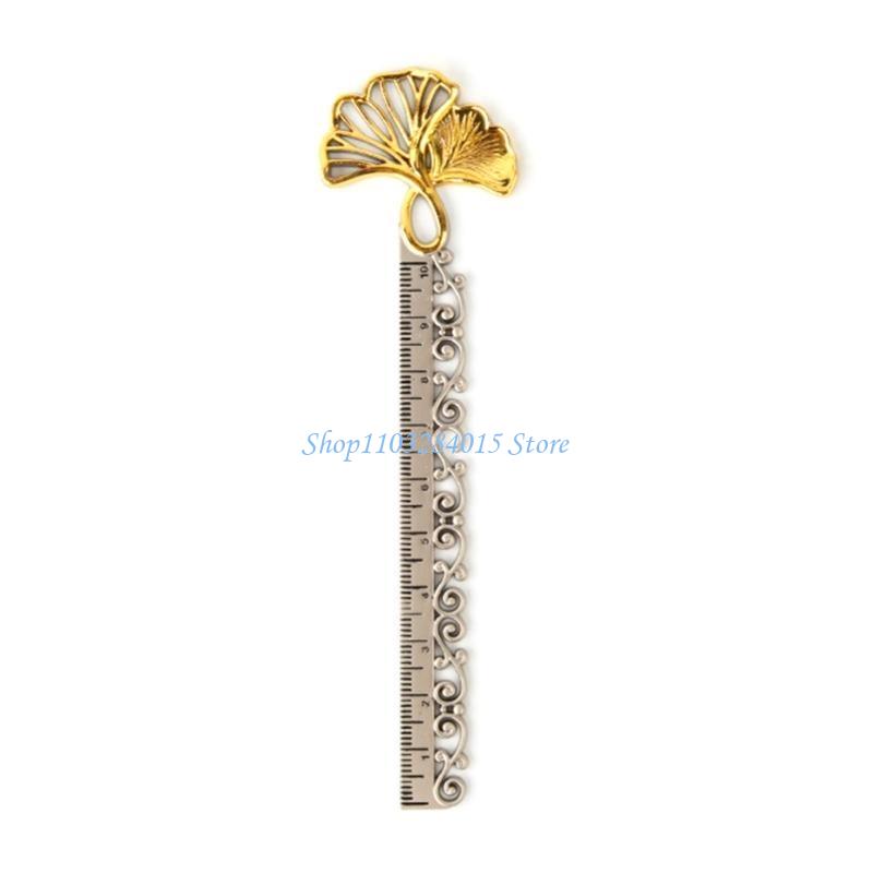 R6FF Bookmarks Ruler Delicate Design, Elegant Measuring Ruler Reading Bookmarks
