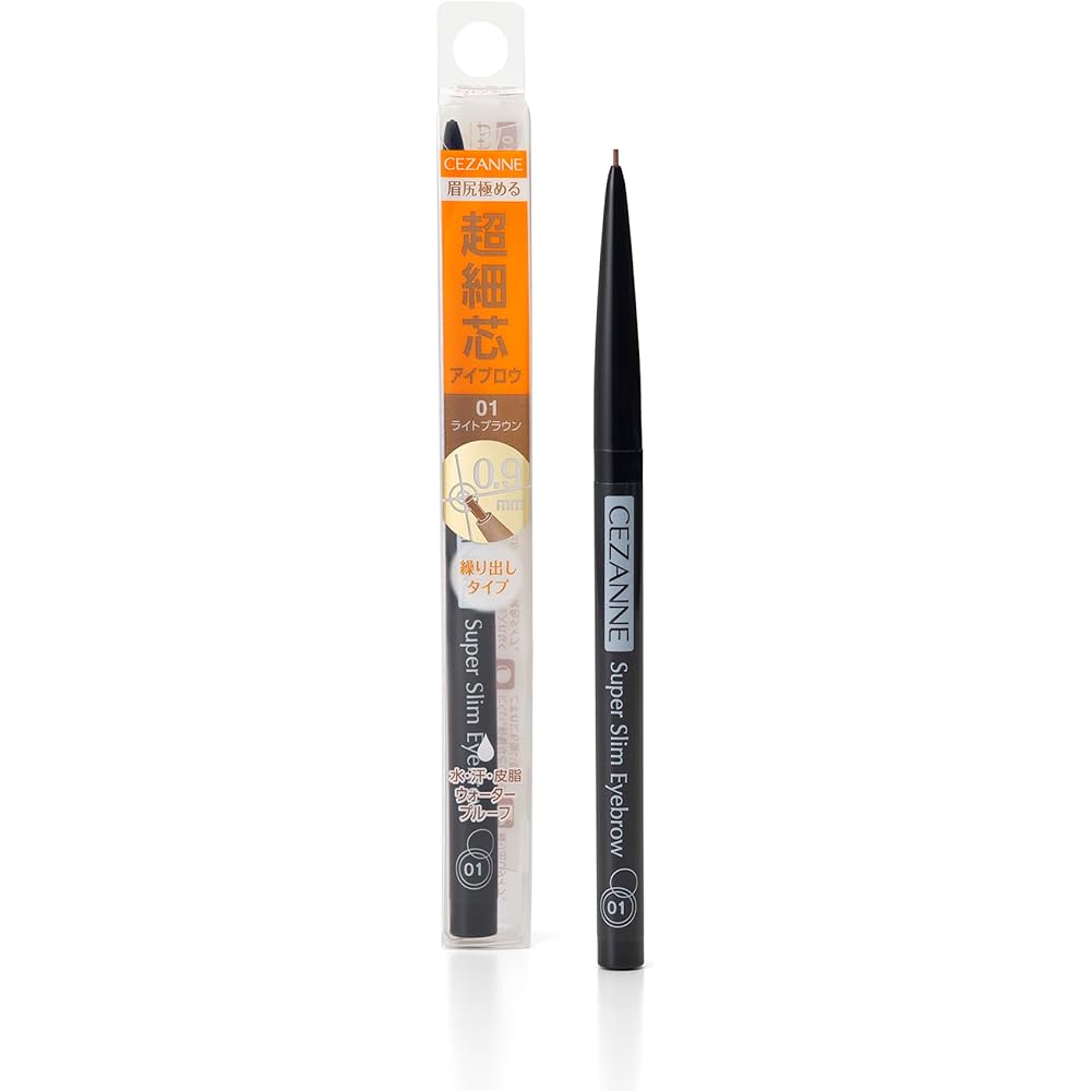 Cezanne Ultra Fine Eyebrow Pencil 01 Light Brown 0.02g Waterproof Retractable Brow Makeup