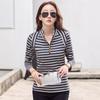Cotton Turtleneck Tee Shirt Spring Femme Korean Long Sleeve T-shirt Button Women Casual Tops De Solid Camisetas Mujer