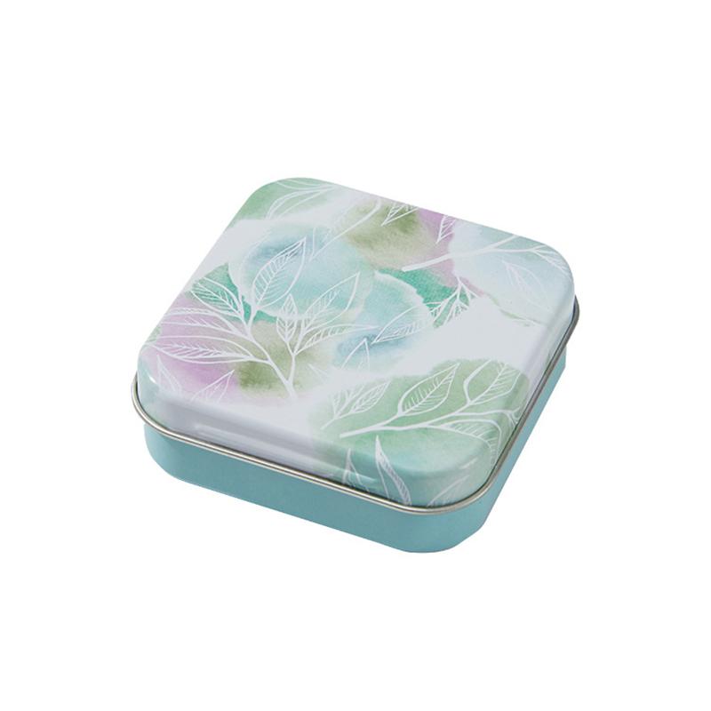 Portable Square Flip Metal Tin Storage Box Durable Rust-free Container for Candy Pills Coins DIY Craft Supplies