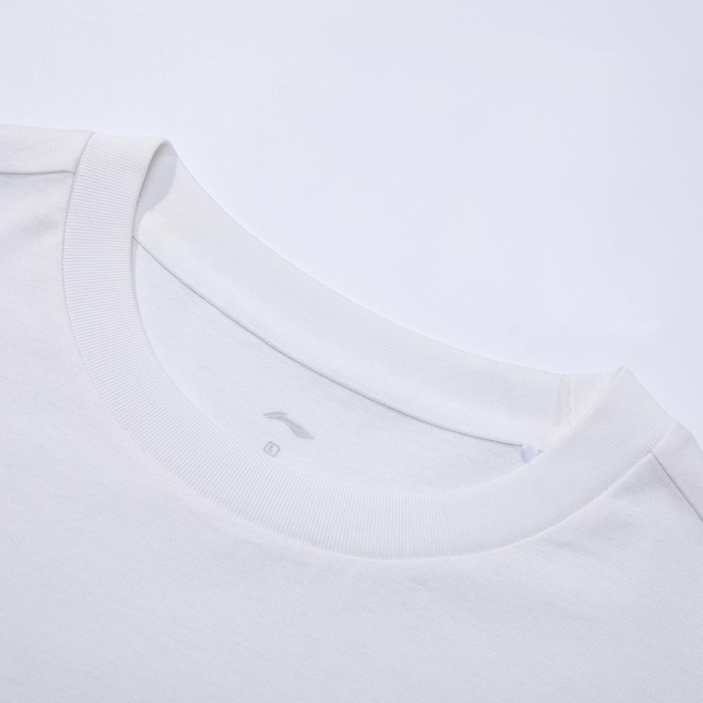 Li-Ning Fashion Casual Breathable Short Sleeve T-Shirt Unisex Tops Chalk-Gray AHSW865-3