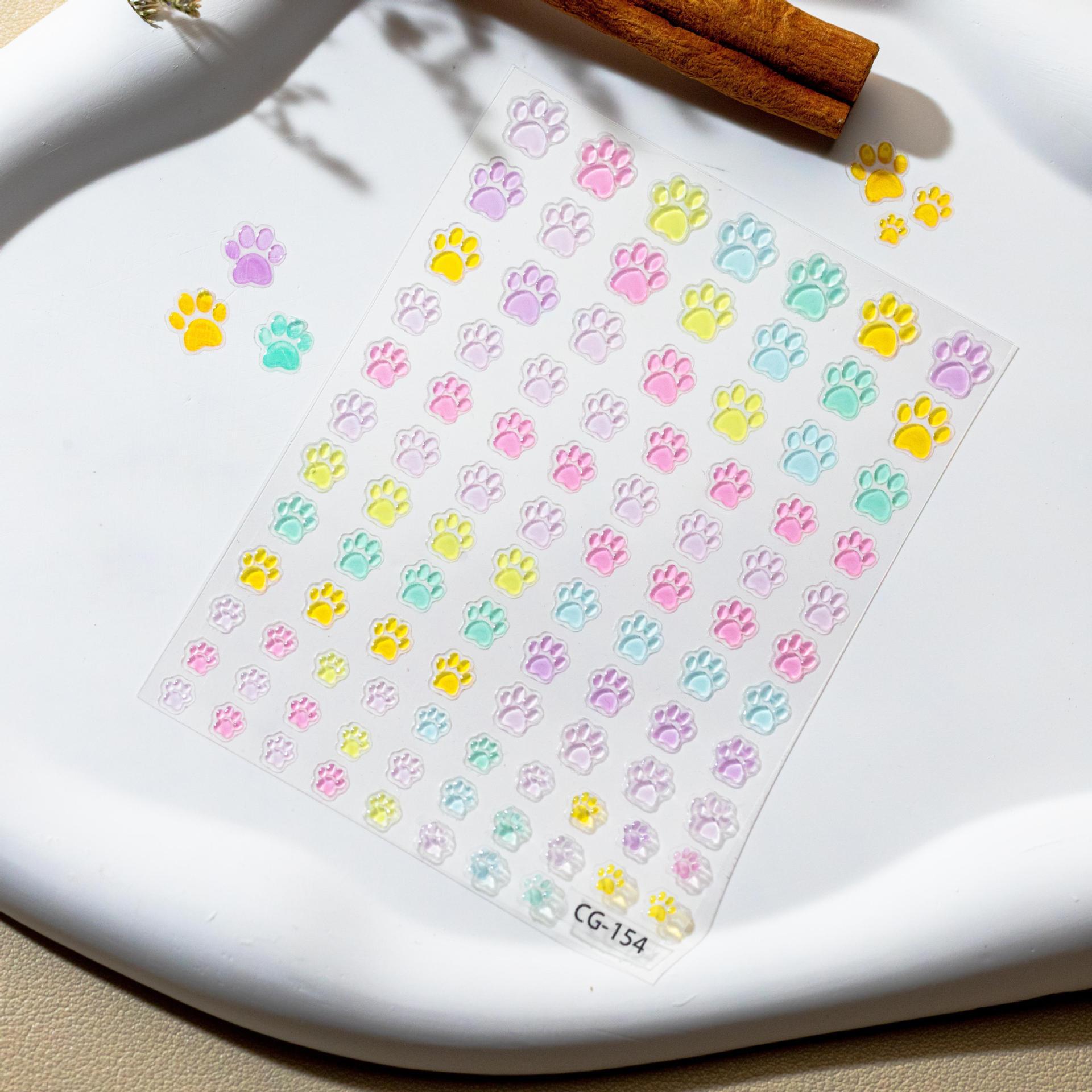 Cyansea Dopamine Cat Paw Jelly Nail Art Stickers CG-154