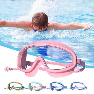 Kids Swim Goggles With Earplug No Leakage Anti-Fog UV Protection For 3-15 Years Old Silicone Scuba Diving Snorkeling Equipment