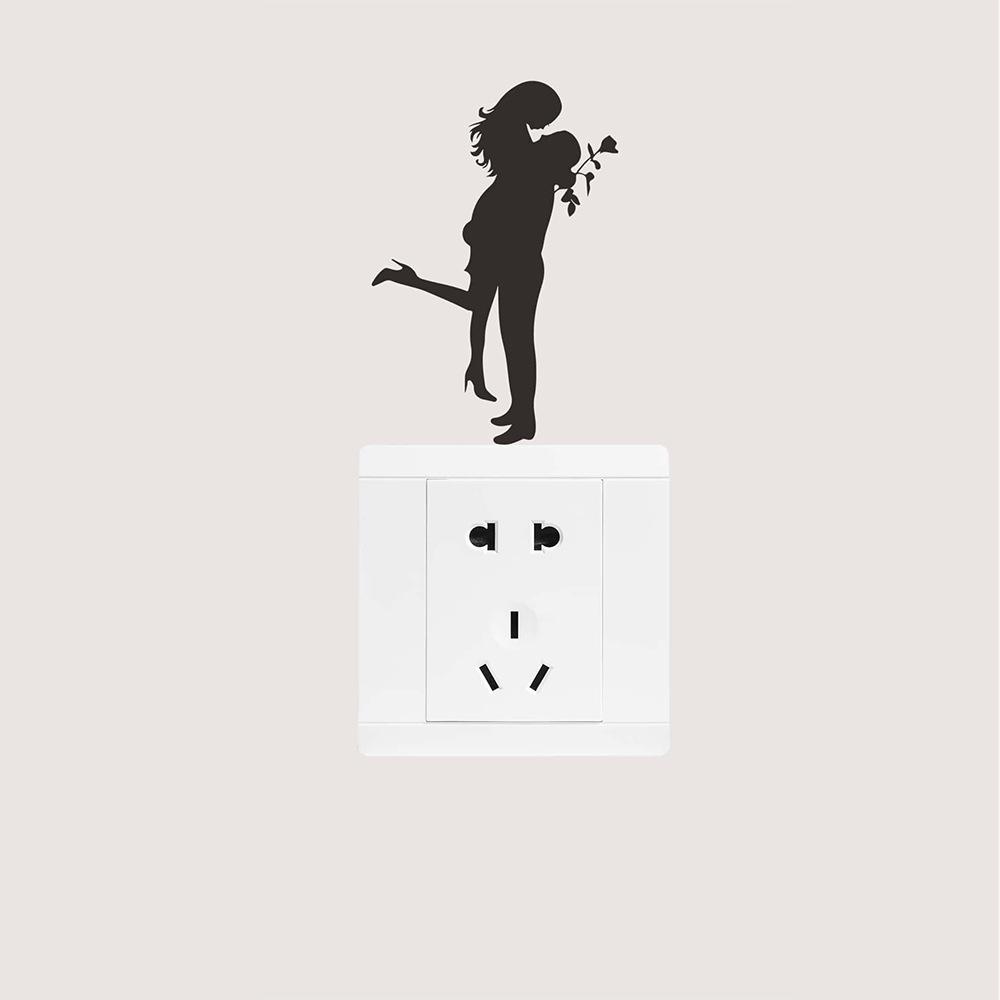 A Couple In Love Embrace The Bedroom Living Room Entrance Switch and Stick Home Beautification and Decoration Wall Stickers