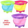 Beach Foldable Bucket Silicone Collapsible Toy Buckets For Kids For Summer Activities Camping Gear Travel Beach Sand Toys