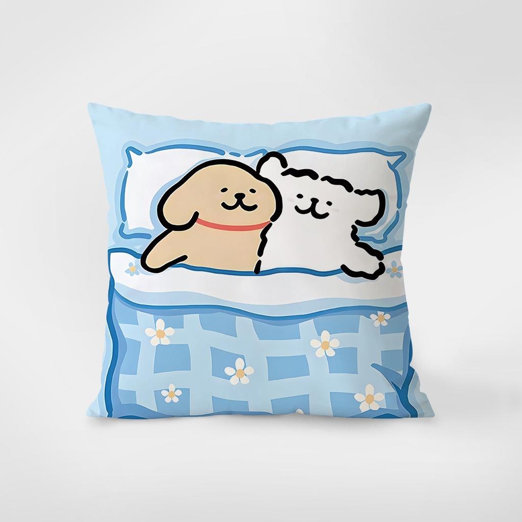 Cute Dog Pattern Pillowcase Interior Decoration Office Living Room Home Pillowcase