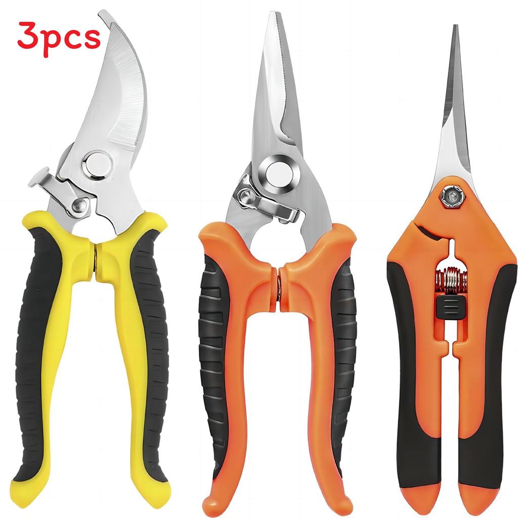 Garden Shears Set With Stainless Steel Blades For Pruning Fruit Trees And Garden Use