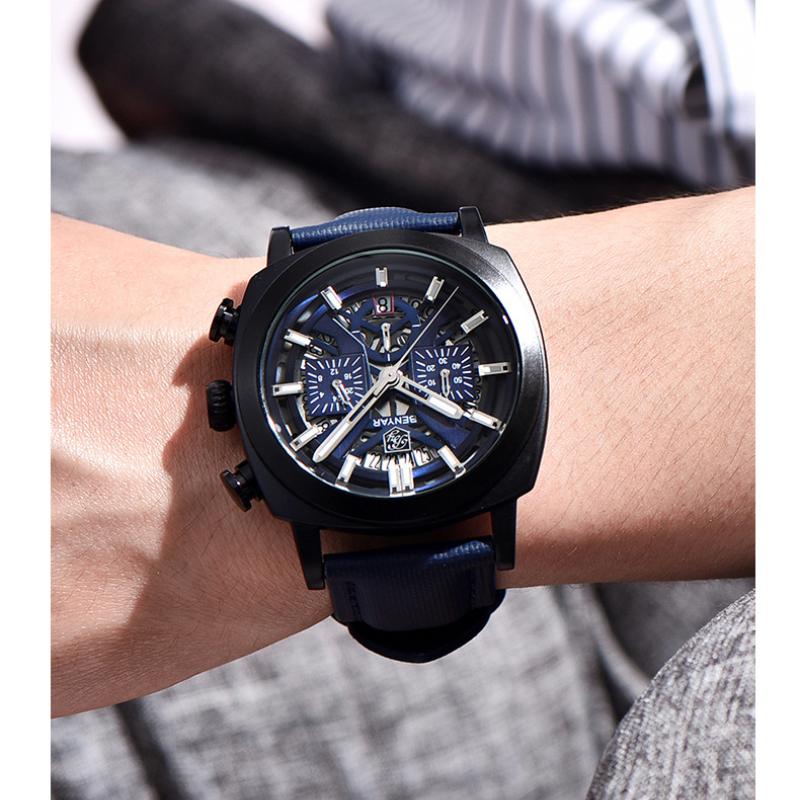 BENYAR Men's Fashion Sports Multi Functional Waterproof Calendar Business Quartz Watch