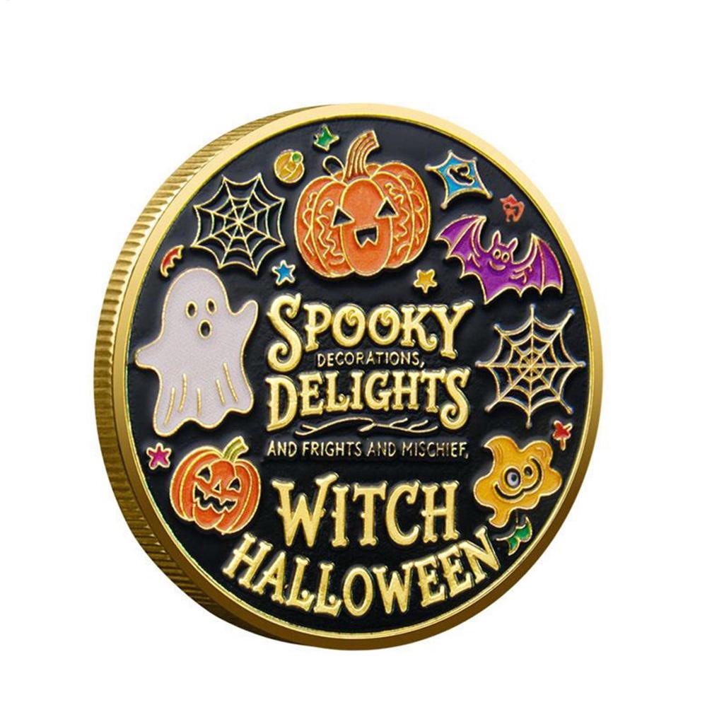 Halloween Souvenir Coin Halloween Collectible Novelty Coin Fantasy Art Collectibles For Kids Collectors Desktop Cabinet Shelf