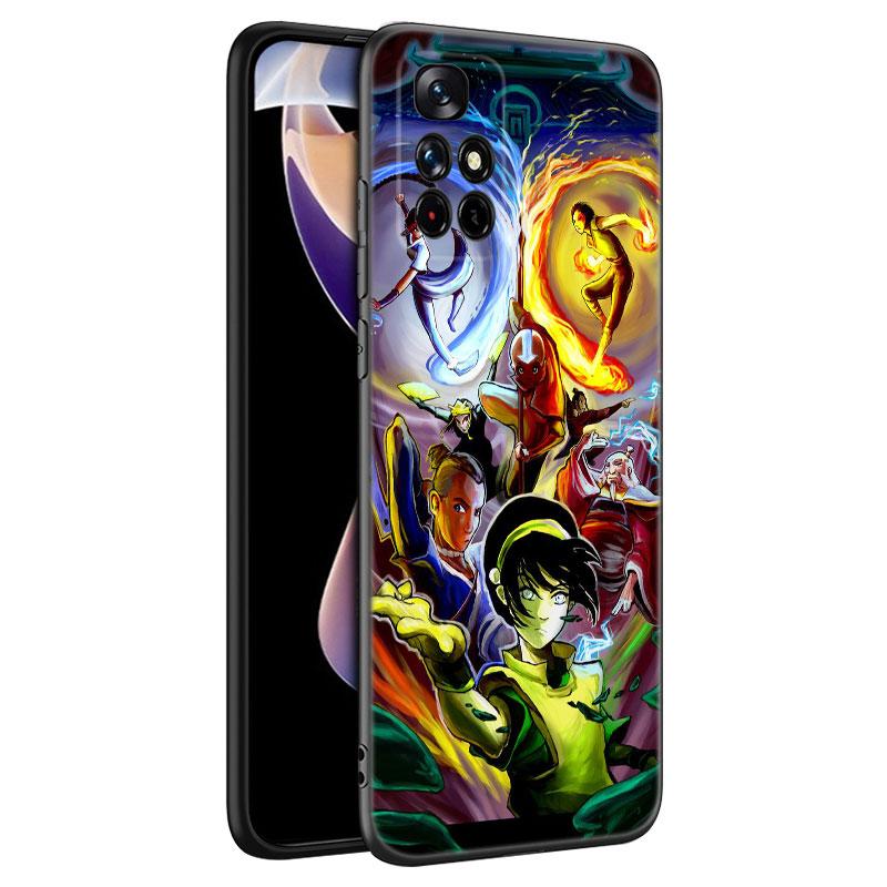 Avatar The Last Airbender Black Silicone Phone Case For Xiaomi Redmi Note 10 11 11S 12 13 4G 8 9 11T Pro 5G Plus 8T 9S 10S 12S