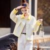 2025 Spring Women's Korean Slim Fit Washed Cotton Casual Jacket