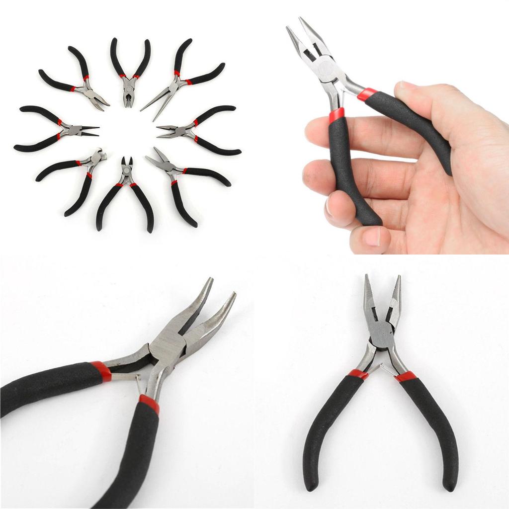 Premium 8pcs Mini Pliers Tools Set For Jewelry Making With Comfortable Grip And Unique Design