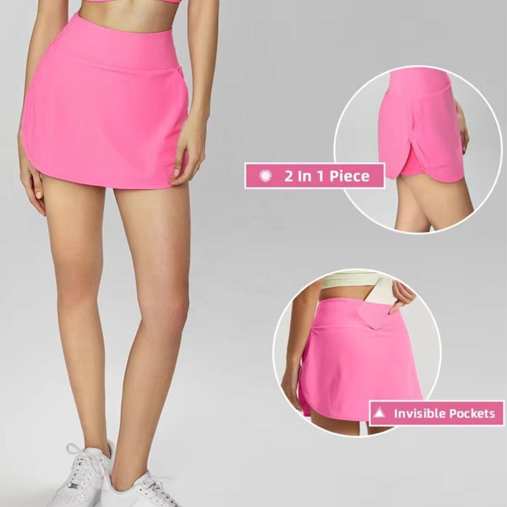 Soft Women's Tennis Skirts Breathable Sport Golf Skirt Moisture-wicking Fitness Skirt Tennis