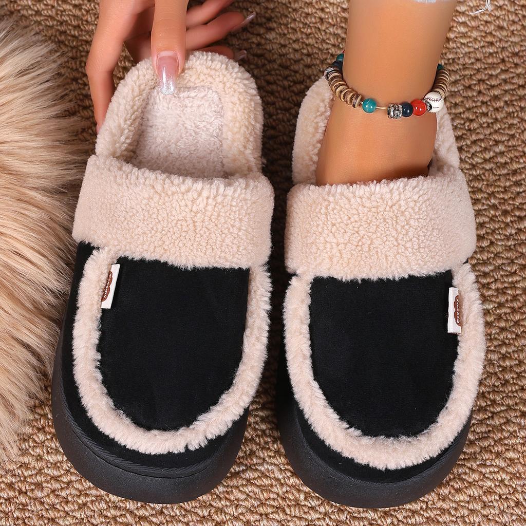 Women Fashion Slippers Casual Couple Home Shoes Women 2025 Slip-on Soft Thick Soled Slides Women Winter Indoor Comfort Slippers