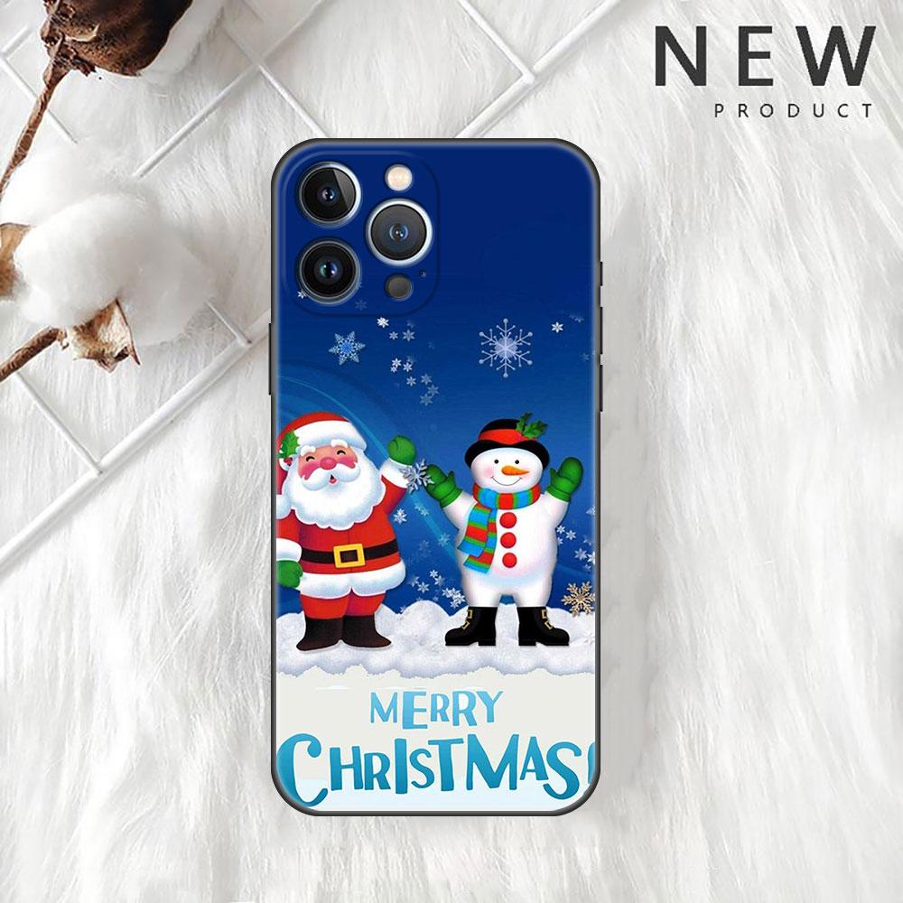 

Рождественский чехол с изображением Санта-Клауса для Apple iPhone 14 11 13 12 Pro 7 XR X XS Max 8 Plus 6 6S 14Pro черный мягкий чехол для телефона iPhone 6 6S