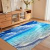 Ocean Wave Area Rug Non Slip Washable Floor Carpet for Living Room Bedroom Entryway with Clear Turquoise Sea and Sky Pattern