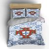 Blue Floral Tiles Pattern. Bedding Sets Duvet Cover Sets Duvet Covers Pillowcases(1 * Duvet Cover 2 * Pillowcases, Without Duvet Insert)