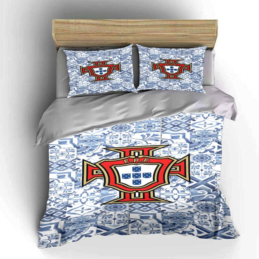 Blue Floral Tiles Pattern. Bedding Sets Duvet Cover Sets Duvet Covers Pillowcases(1 * Duvet Cover 2 * Pillowcases, Without Duvet Insert)