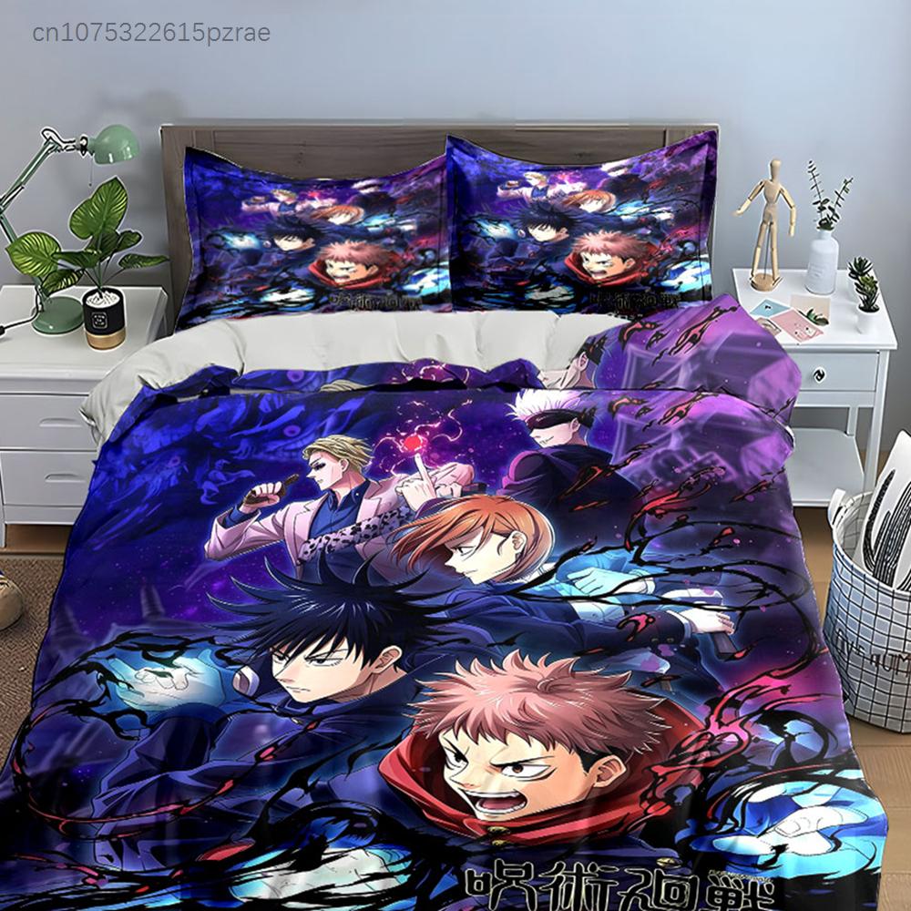 Anime Poster Art Set – Fantasy Adventure Decor Multiple Sizes Kid's And Adults' Bedroom Exquisite 3PC Bedding Set, Gift
