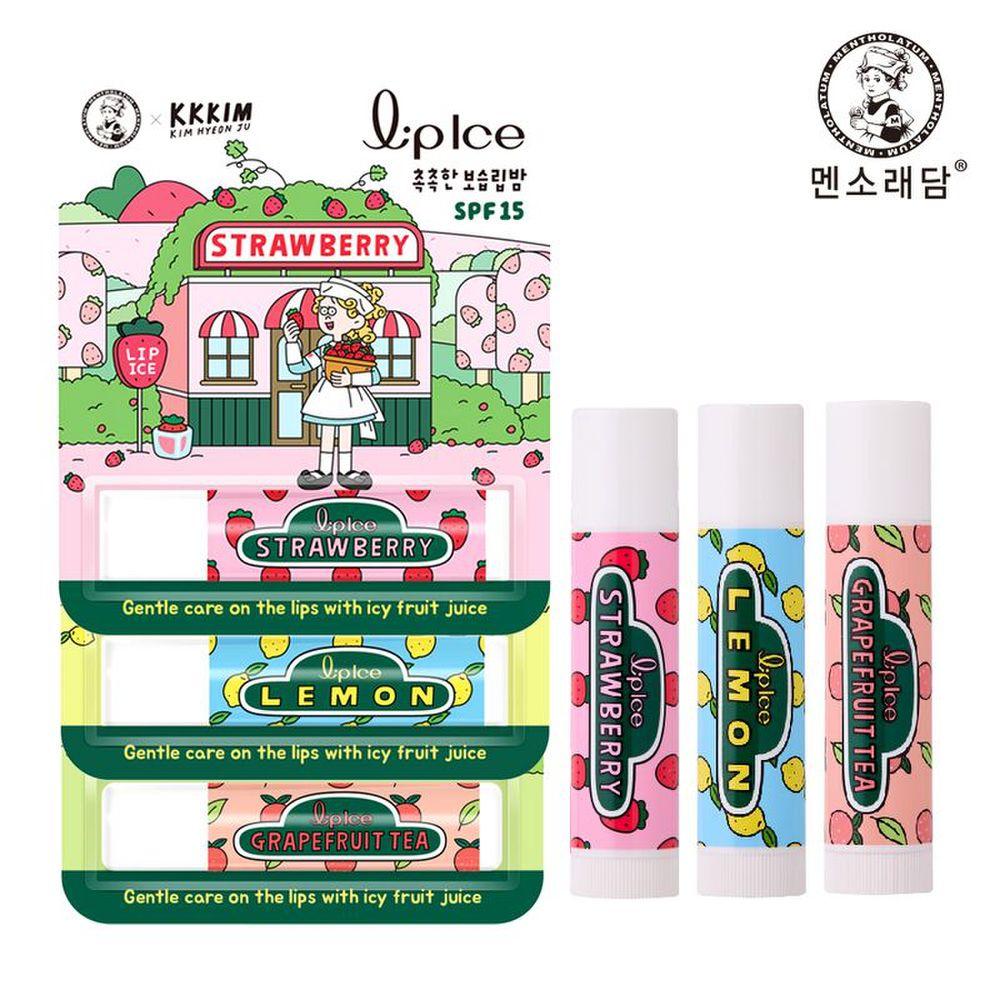 

Mentholatum lipice lip balm KKKIM strawberry+lemon+grapefruit