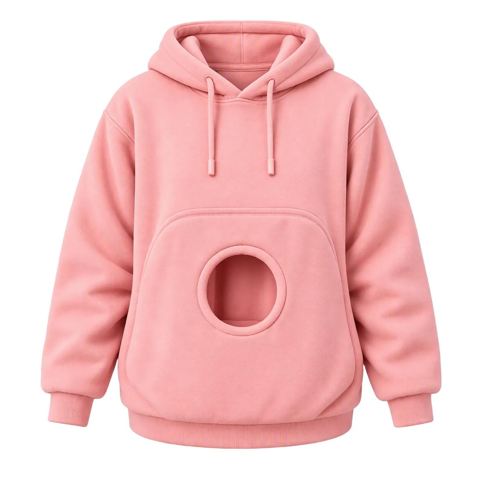 Unisex suņa kabatas hūdijs, garām piedurkņu
