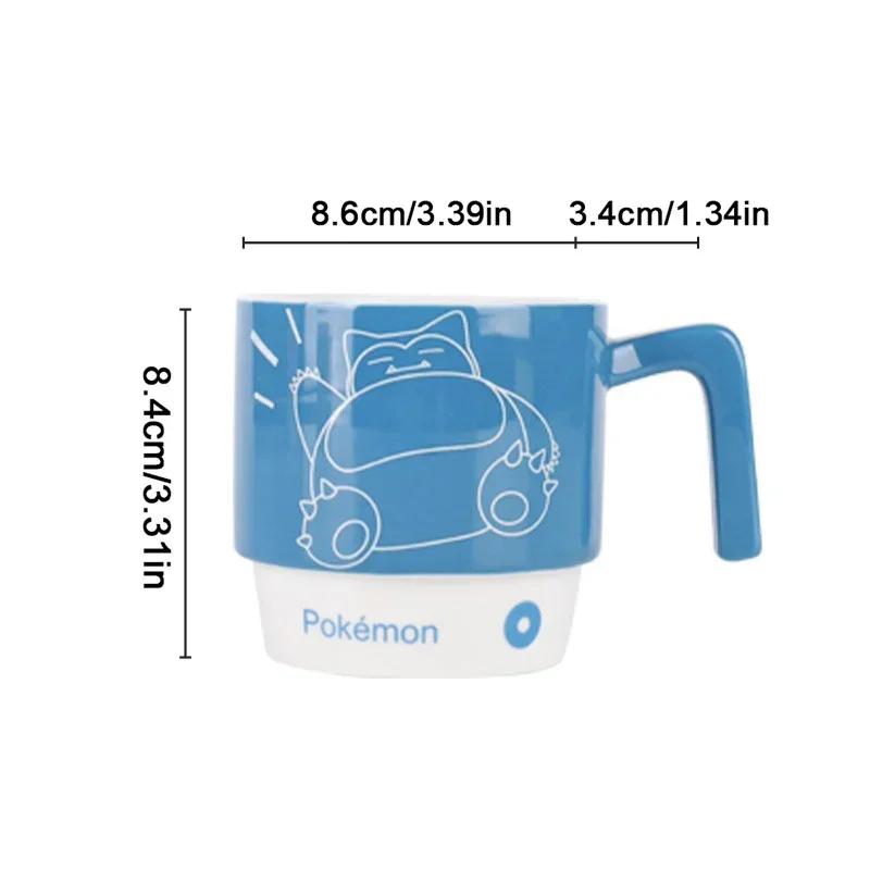 SHUNXIANG Ceramic Mugs Pokémon Licensed Mugs Snorlax Stackable Kawaii Anime Boy Girl Breakfast Milk Juice Cup Ceramic Coffee Cup