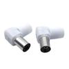 90° Solderless RF TV Connector 9.5mm Female Antenna Plug