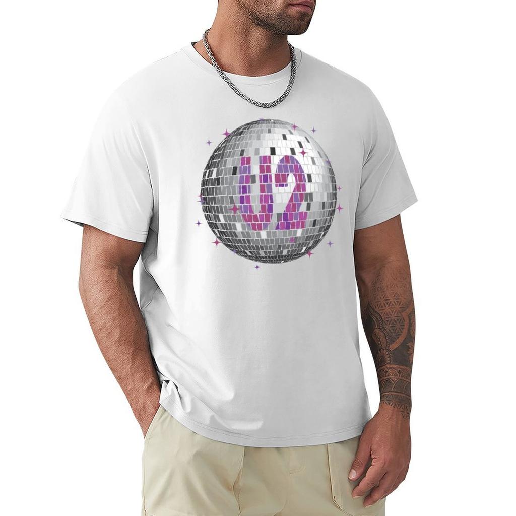 U2 Disco Ball Ultraviolet Tshirt Standard Fit Solid Tee Shirt