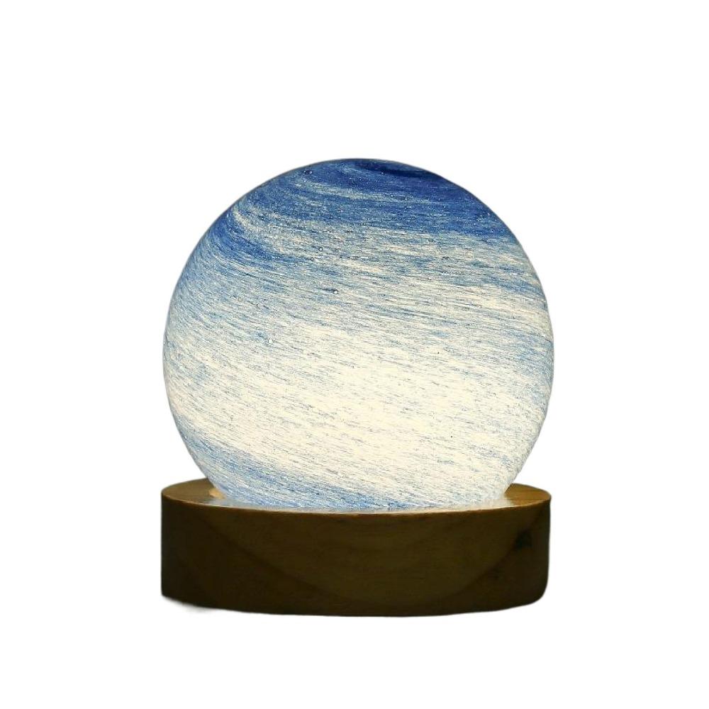Luminous Glass Sphere 80MM LED Night Light USB Plug In Mini Planet Table Lamp Crystal Ball Girls